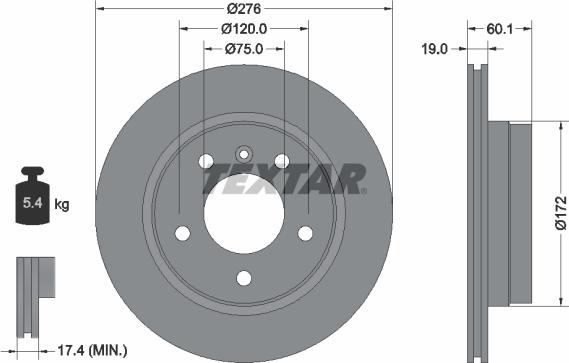 Textar 92072405 - Bremžu diski autospares.lv