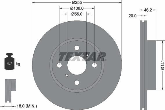 Textar 92199900 - Bremžu diski autospares.lv