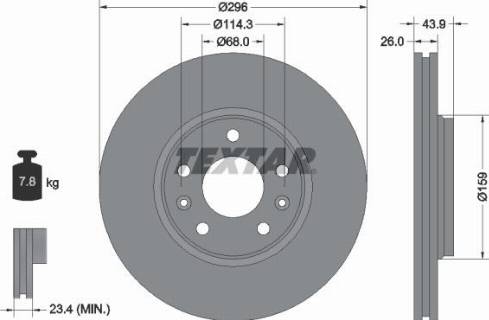 Textar 92195600 - Bremžu diski www.autospares.lv