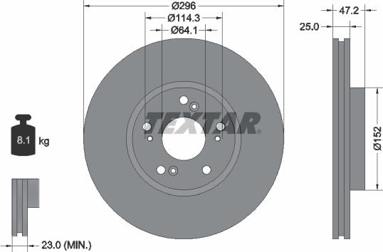 Textar 92195000 - Bremžu diski www.autospares.lv