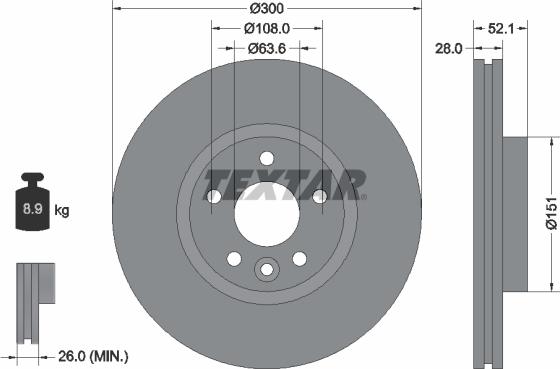 Textar 92196905 - Bremžu diski autospares.lv