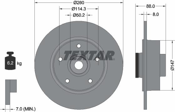 Textar 92196000 - Bremžu diski autospares.lv