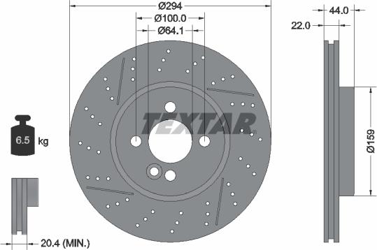 Textar 92196705 - Bremžu diski www.autospares.lv