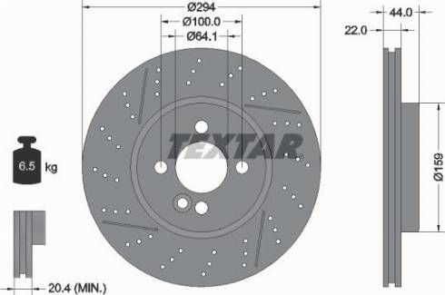 Textar 92196700 - Bremžu diski www.autospares.lv