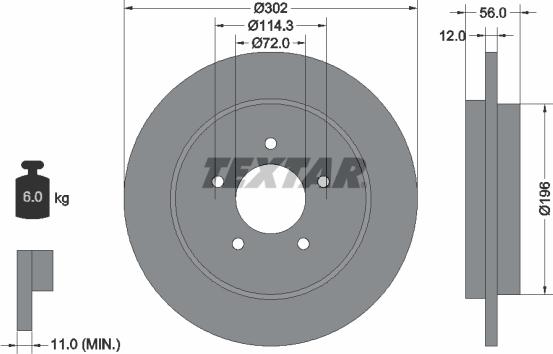 Textar 92197803 - Bremžu diski www.autospares.lv