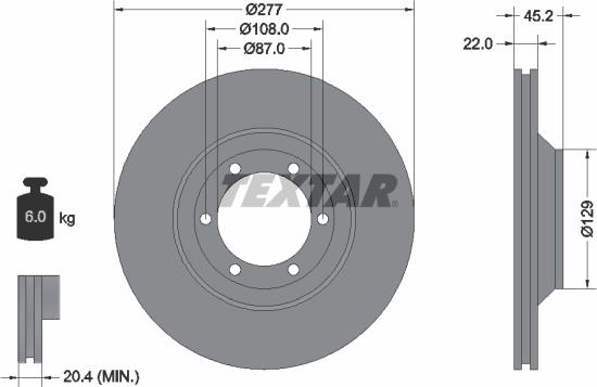 Textar 92149400 - Bremžu diski autospares.lv