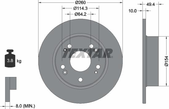 Textar 92144600 - Bremžu diski www.autospares.lv