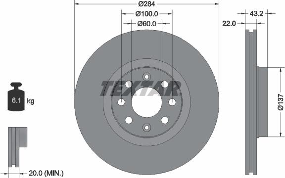 Textar 92145803 - Bremžu diski autospares.lv