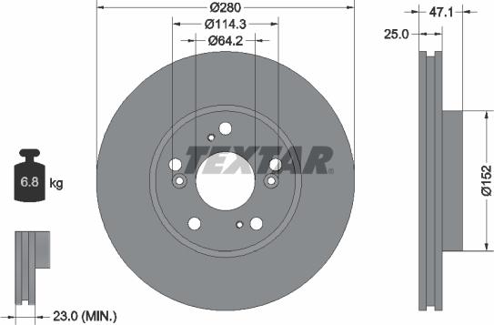 Textar 92146600 - Bremžu diski www.autospares.lv