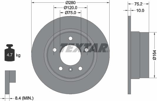 Textar 92146003 - Bremžu diski www.autospares.lv