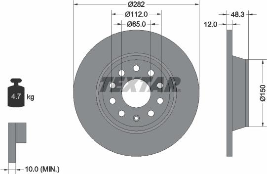 Textar 92140805 - Тормозной диск www.autospares.lv