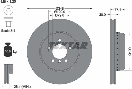 Textar 92141800 - Bremžu diski www.autospares.lv