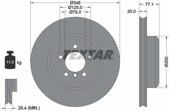 Textar 92141825 - Bremžu diski www.autospares.lv