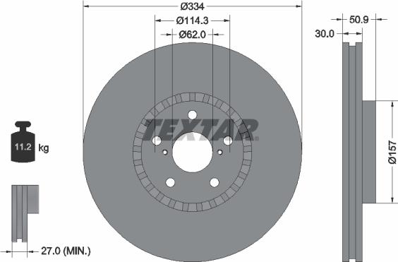 Textar 92147900 - Bremžu diski www.autospares.lv