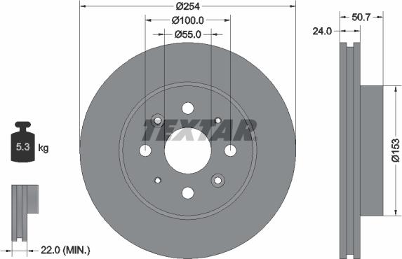 Textar 92147000 - Bremžu diski www.autospares.lv