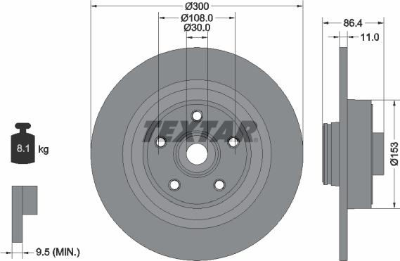 Textar 92159800 - Bremžu diski www.autospares.lv