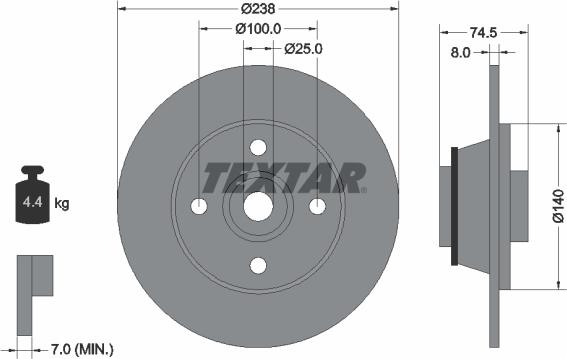 Textar 92154100 - Bremžu diski autospares.lv