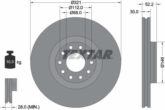 Textar 92154703 - Bremžu diski autospares.lv