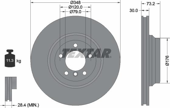 Textar 92155305 - Bremžu diski www.autospares.lv