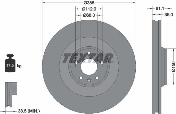 Textar 92151303 - Brake Disc www.autospares.lv