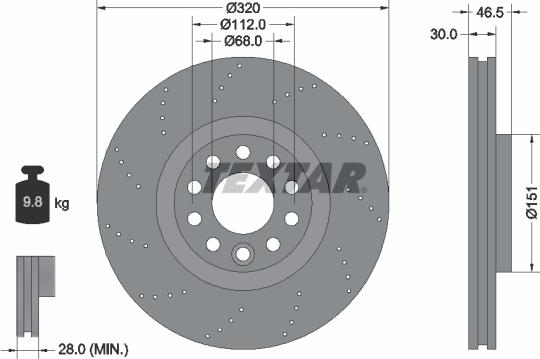 Textar 92158305 - Bremžu diski autospares.lv