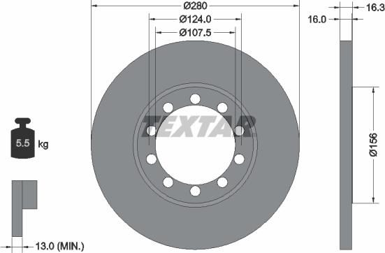 Textar 92152000 - Brake Disc www.autospares.lv