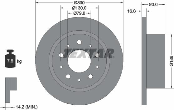 Textar 92157600 - Brake Disc www.autospares.lv