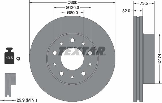 Textar 92157305 - Bremžu diski autospares.lv