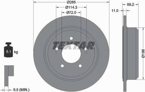 Textar 92169400 - Bremžu diski www.autospares.lv