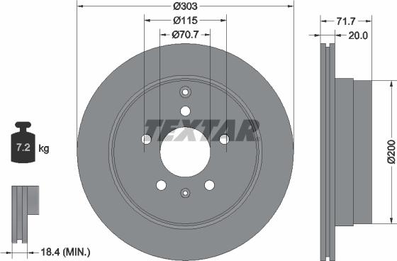 Textar 92165500 - Bremžu diski www.autospares.lv