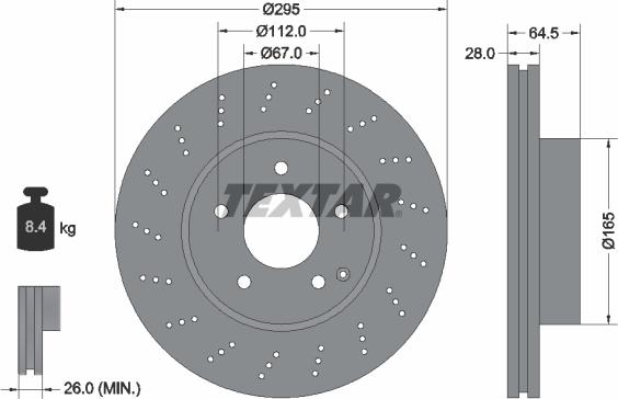 Textar 92165005 - Bremžu diski www.autospares.lv