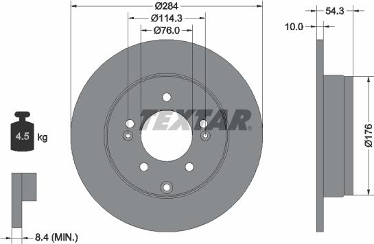 Textar 92166600 - Bremžu diski www.autospares.lv