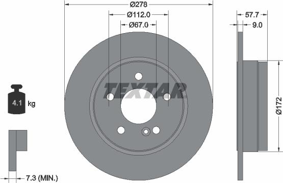 Textar 92163103 - Bremžu diski autospares.lv