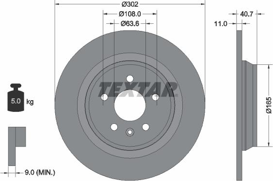 Textar 92162905 - Bremžu diski www.autospares.lv