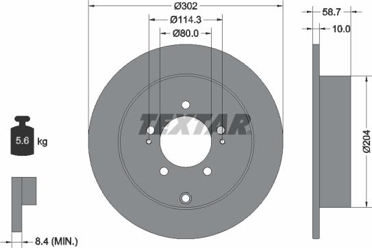 Textar 92167000 - Bremžu diski www.autospares.lv