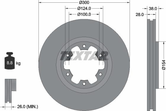 Textar 92109500 - Bremžu diski autospares.lv