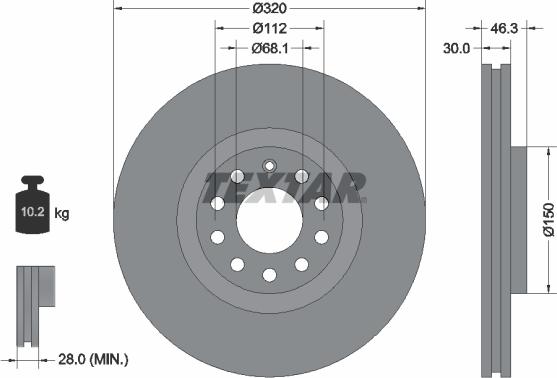 Textar 92106705 - Bremžu diski autospares.lv