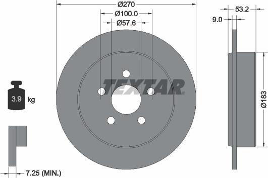 Textar 92108600 - Bremžu diski www.autospares.lv