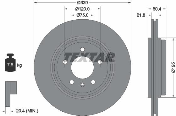 Textar 92107000 - Bremžu diski www.autospares.lv