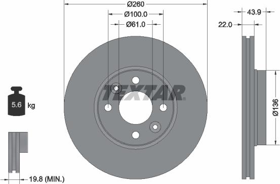 Textar 92119200 - Bremžu diski autospares.lv