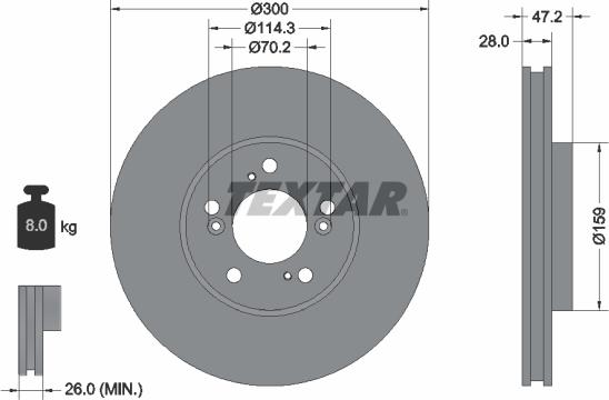 Textar 92110200 - Bremžu diski www.autospares.lv