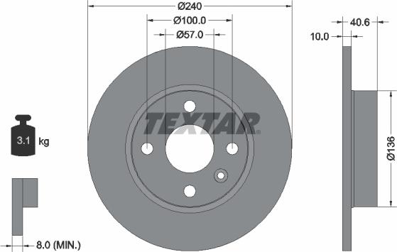 Textar 92111003 - Brake Disc www.autospares.lv