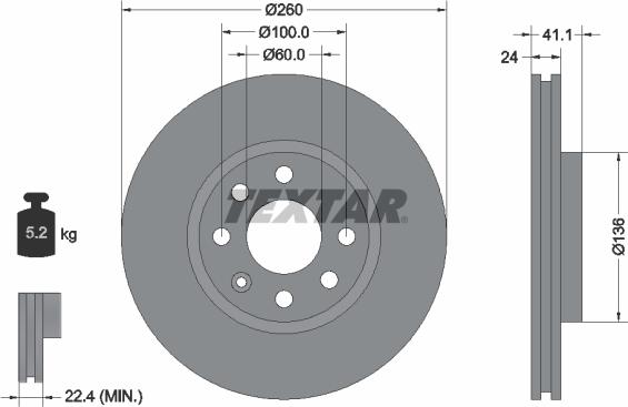 Textar 92111100 - Bremžu diski autospares.lv