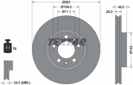 Textar 92111800 - Bremžu diski autospares.lv