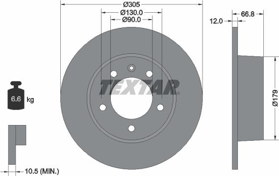 Textar 92111200 - Bremžu diski www.autospares.lv