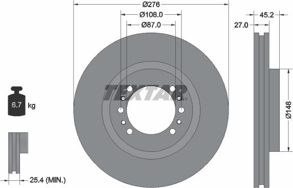 Textar 92112800 - Bremžu diski www.autospares.lv