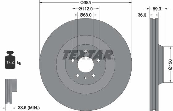 Textar 92184205 - Brake Disc www.autospares.lv