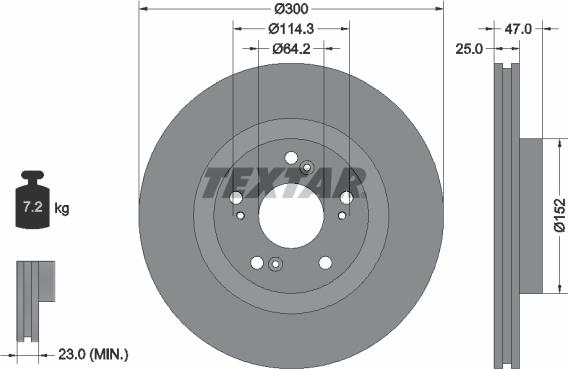 Textar 92186503 - Bremžu diski www.autospares.lv