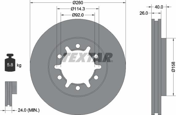 Textar 92186103 - Bremžu diski autospares.lv