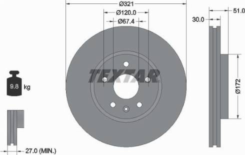 Textar 92187000 - Bremžu diski www.autospares.lv